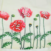 Girl Yellow Crepe Printed Embellished Shirt